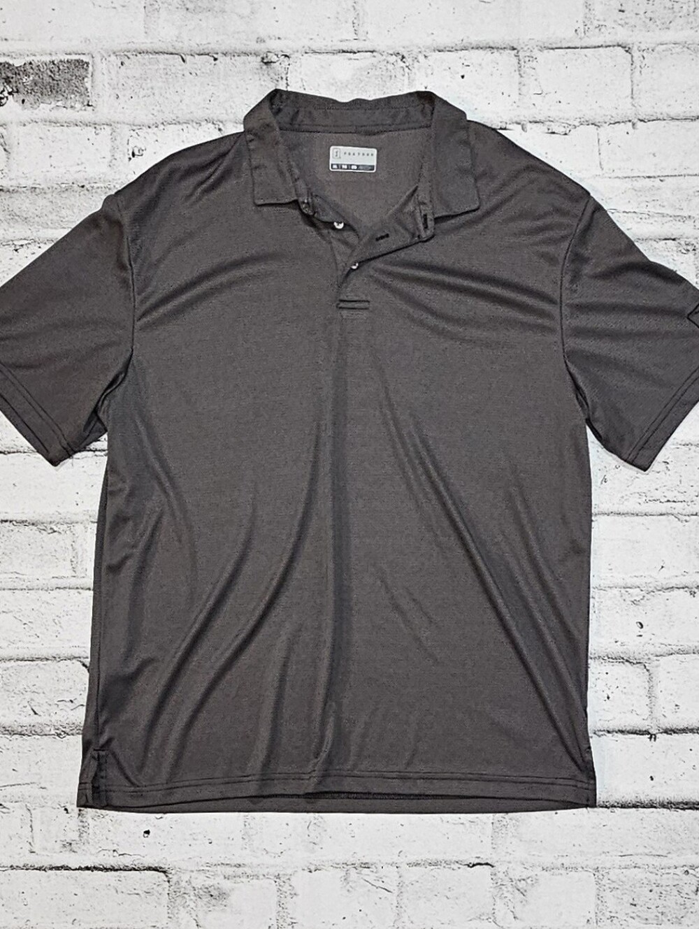 PGA TOUR Performance Golf Polo Shirt Gray Moisture Wicking Size XL